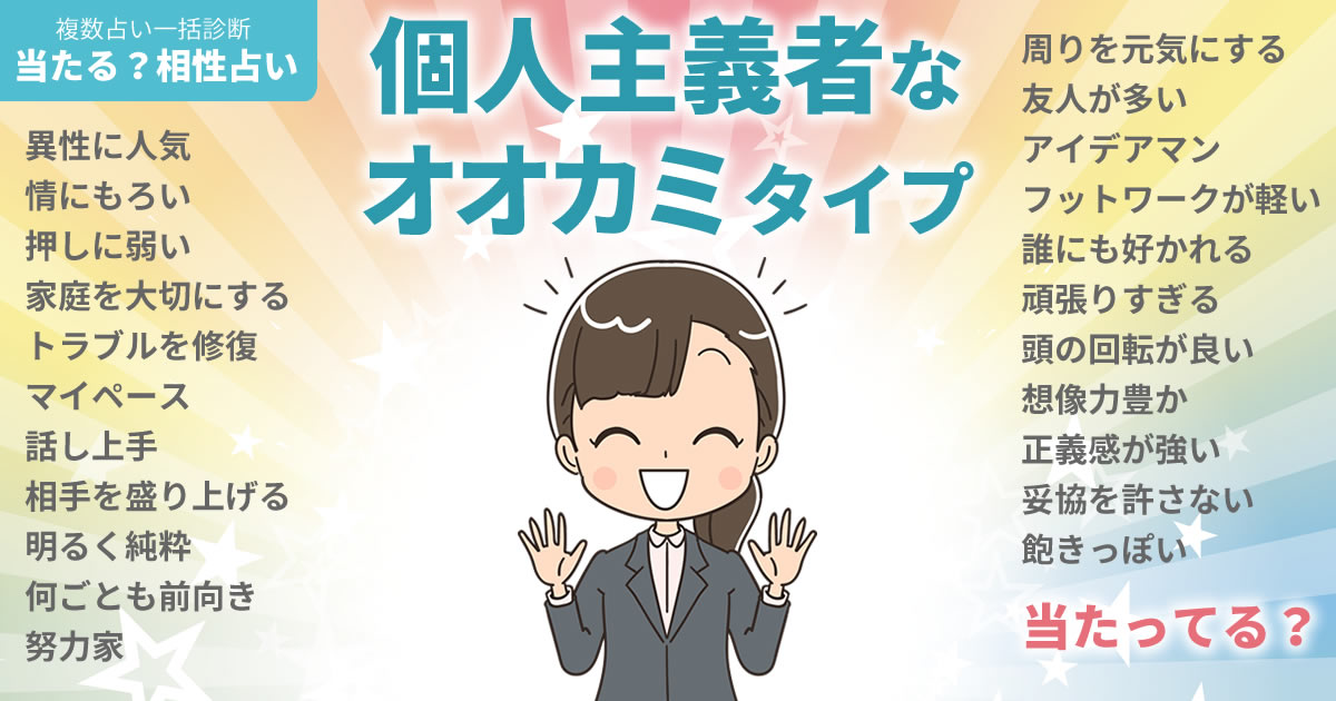 ペク・チヨンさんの占いまとめ 個人主義者なオオカミタイプ