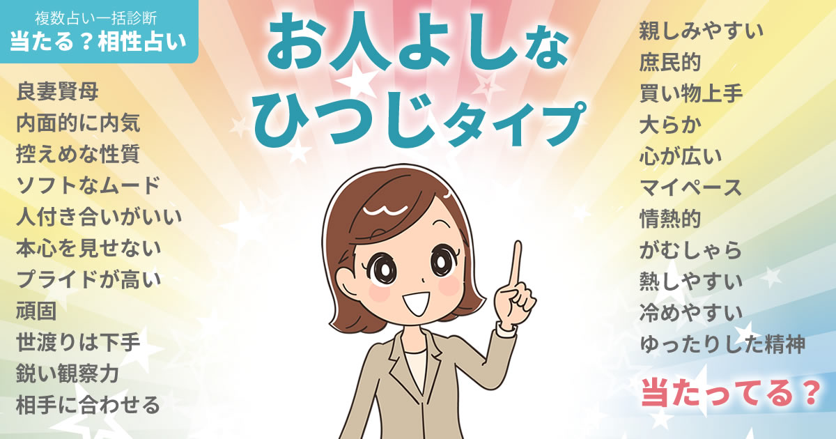 西野カナさんの占いまとめ お人よしなひつじタイプ