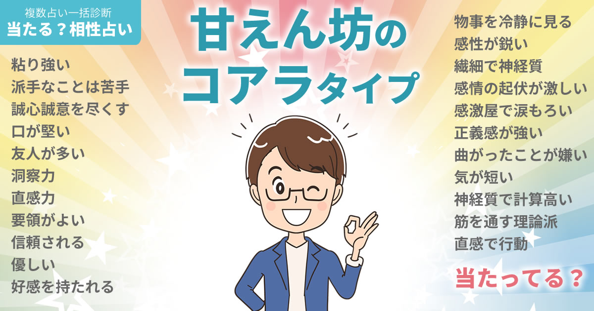 ソ・ジョンファンさんの占いまとめ 甘えん坊のコアラタイプ