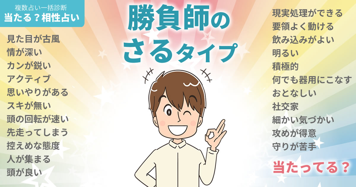 ミンギュさんの占いまとめ 勝負師のさるタイプ