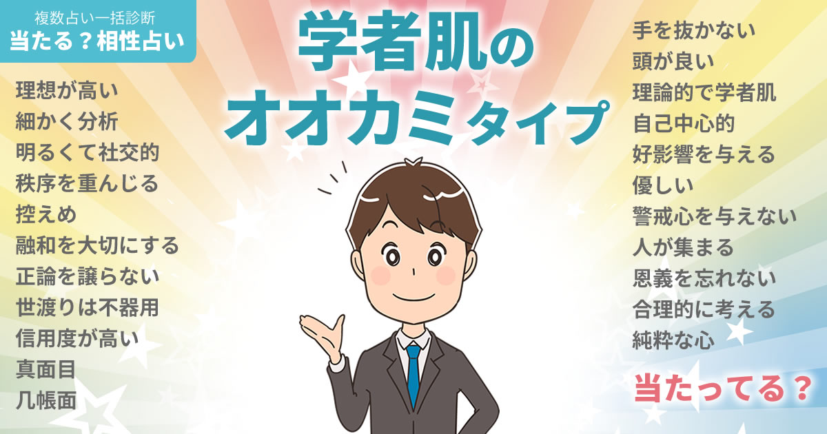 ユン・ジェヒョクさんの占いまとめ 学者肌のオオカミタイプ