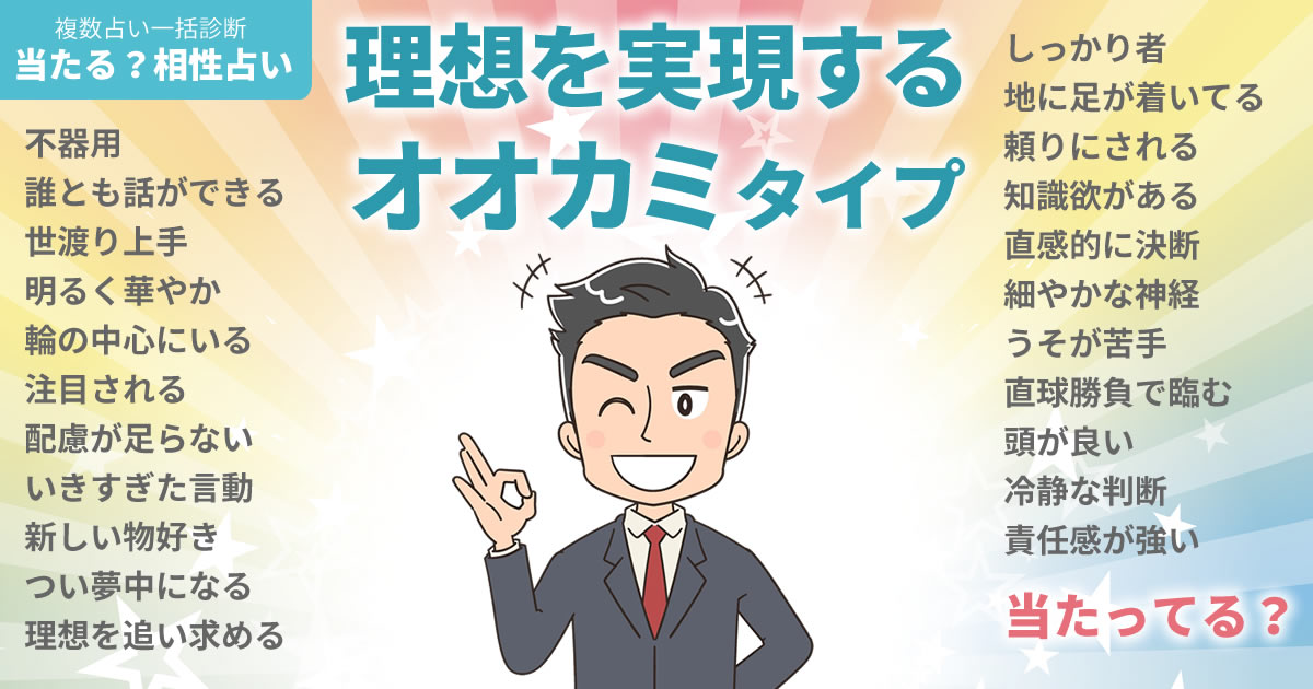 ユク・ソンジェさんの占いまとめ 理想を実現するオオカミタイプ